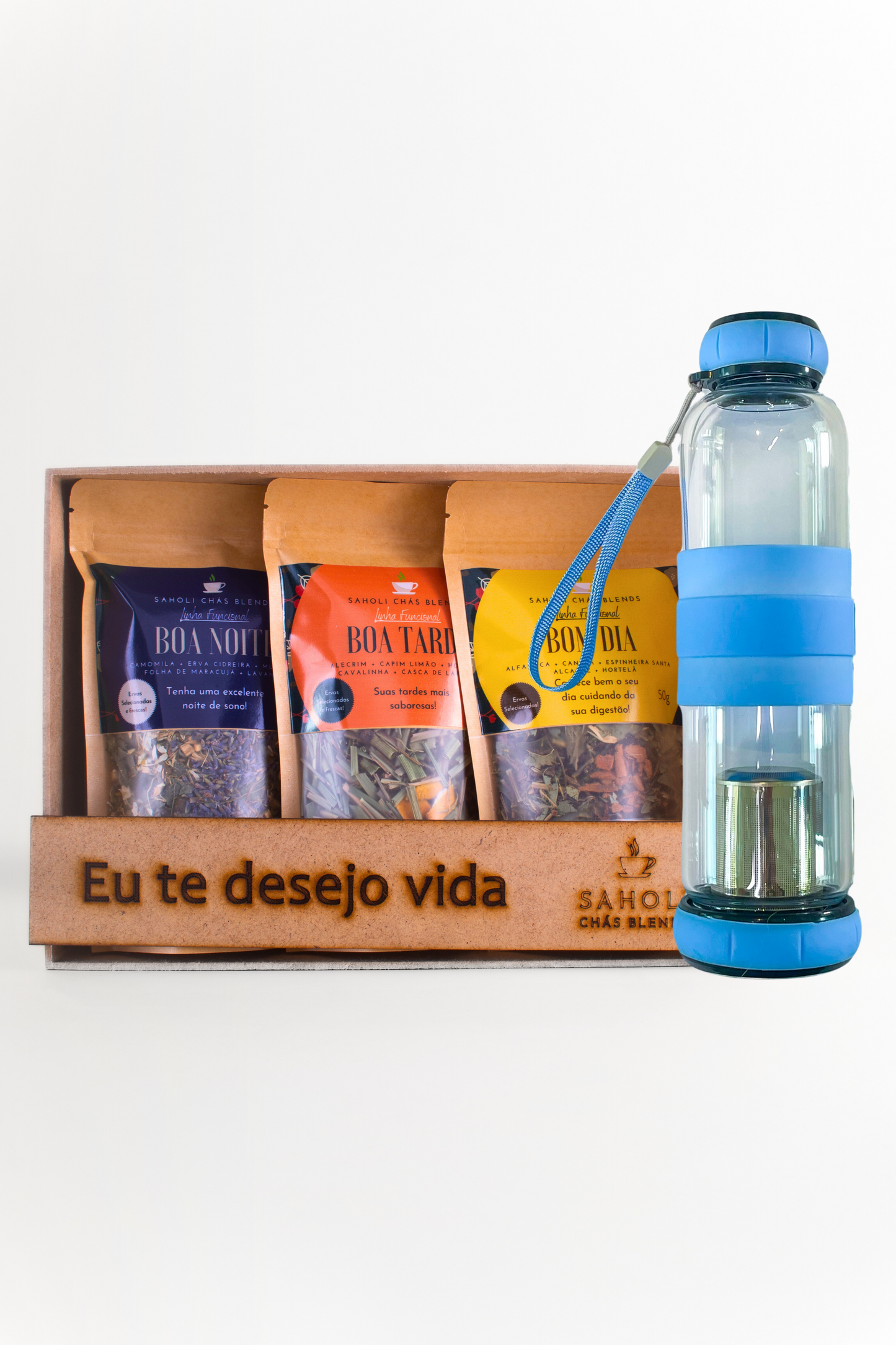 Kit com 03 Blends + Garrafa