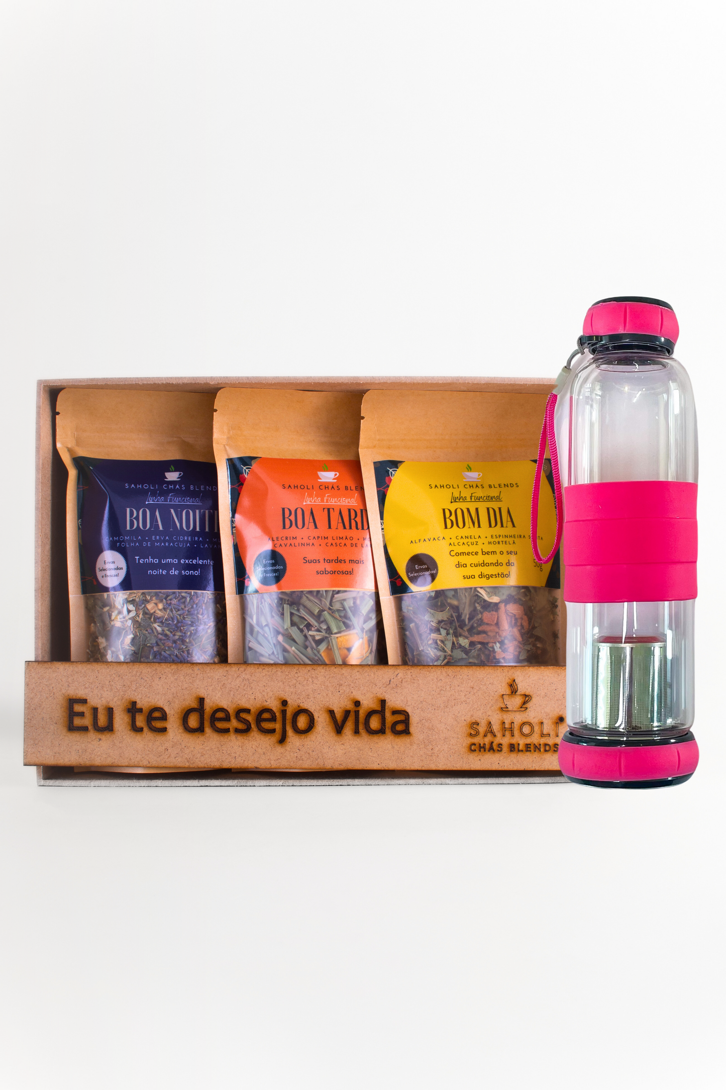 Kit com 03 Blends + Garrafa