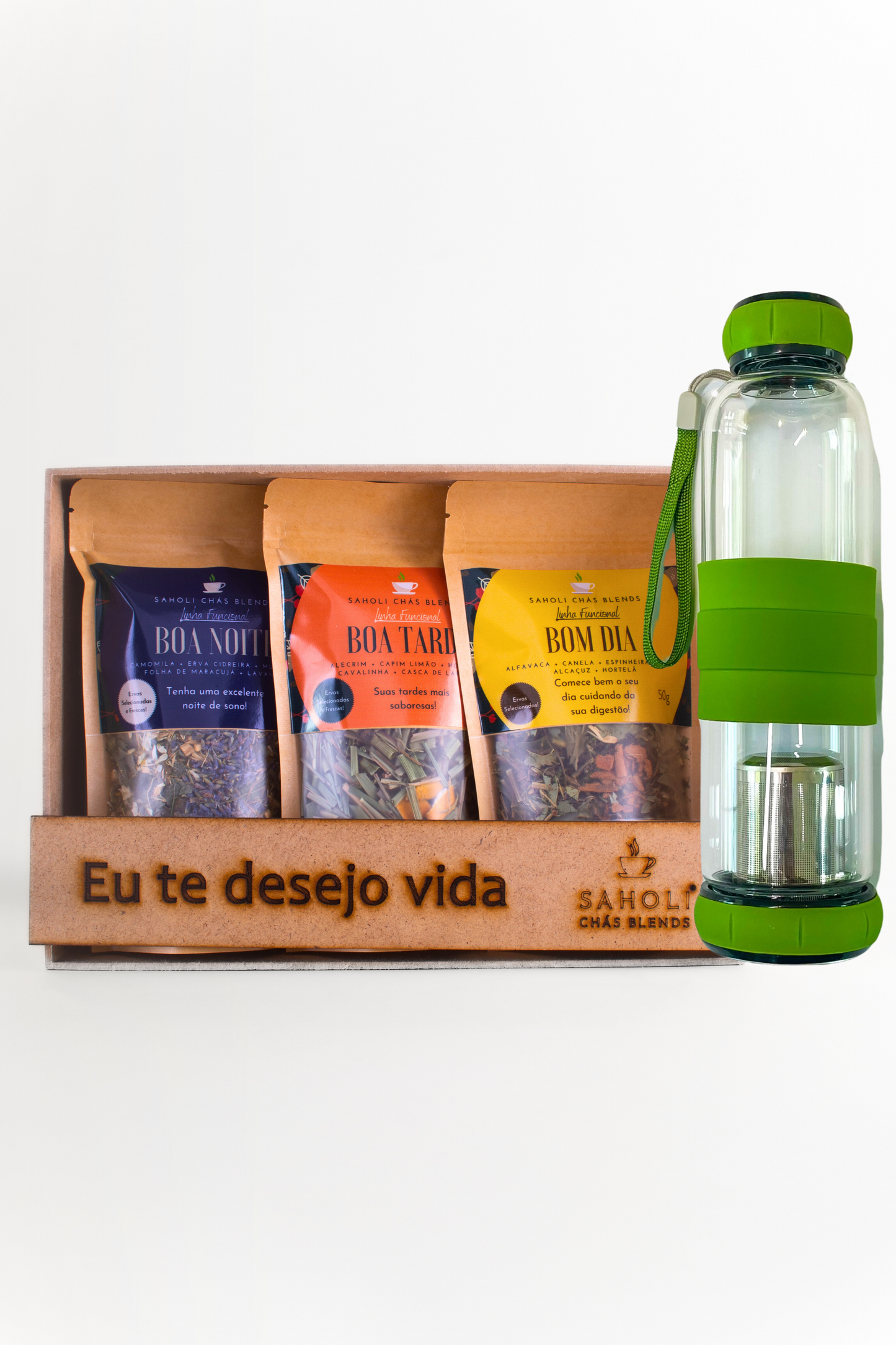 Kit com 03 Blends + Garrafa