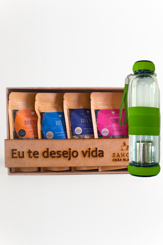Kit com 04 minis Blends + Garrafa